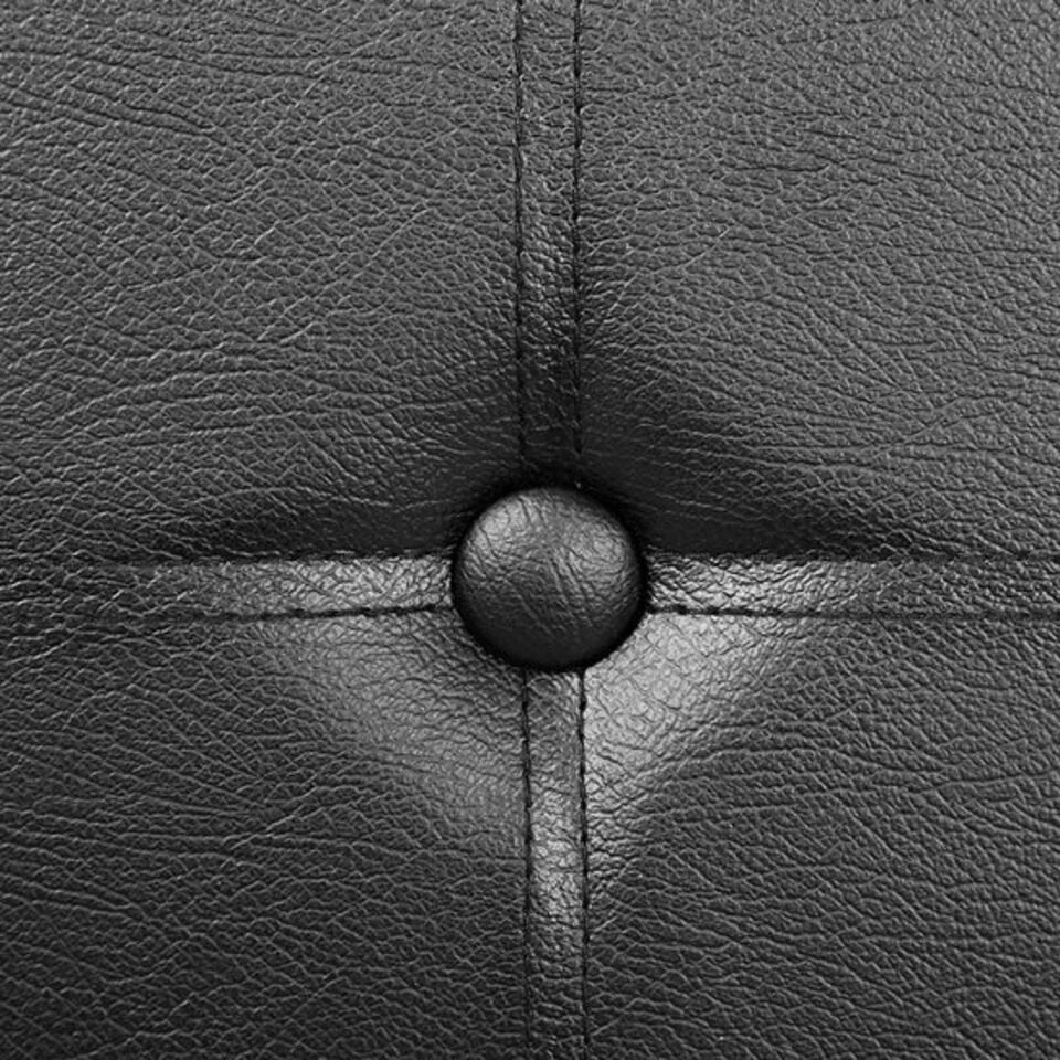 Zitpoef, Zitbank Met Opbergruimte, Opvouwbaar, Zwart 6 Zitpoef, Zitbank Met Opbergruimte, Opvouwbaar, Zwart - Afbeelding 6