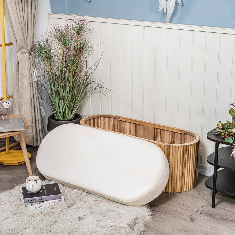 Bank Met Opbergruimte Enl Fluweel 3 Bank Met Opbergruimte Enl Fluweel - Afbeelding 3