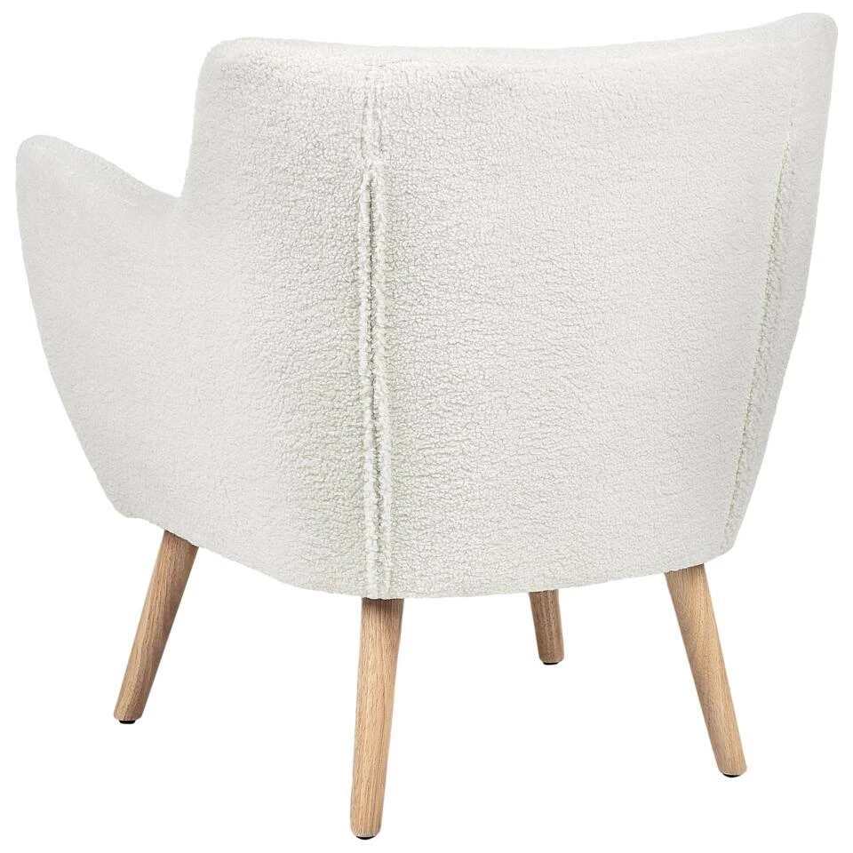 DRAMMEN - Chesterfield Fauteuil - Wit - Bouclé 6 DRAMMEN - Chesterfield Fauteuil - Wit - Bouclé - Afbeelding 6