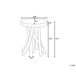 Beliani Bijzettafel MERRITT - Lichte Houtkleur Teakhout -Leenbakker Winkel 22c039bdc7b54635bed71ca58e6797fa