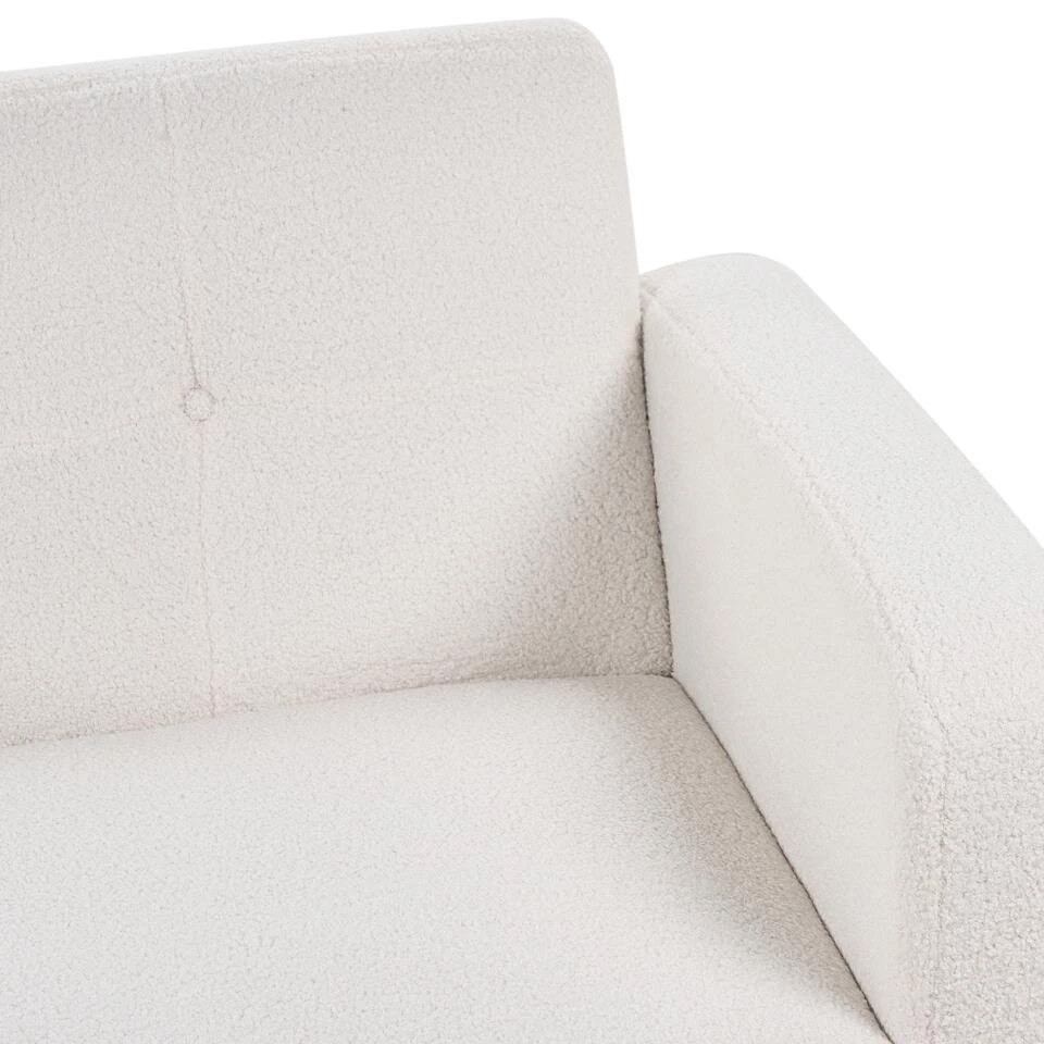 FLORLI - Slaapbank 3-zits - Wit - Bouclé 11 FLORLI - Slaapbank 3-zits - Wit - Bouclé - Afbeelding 11