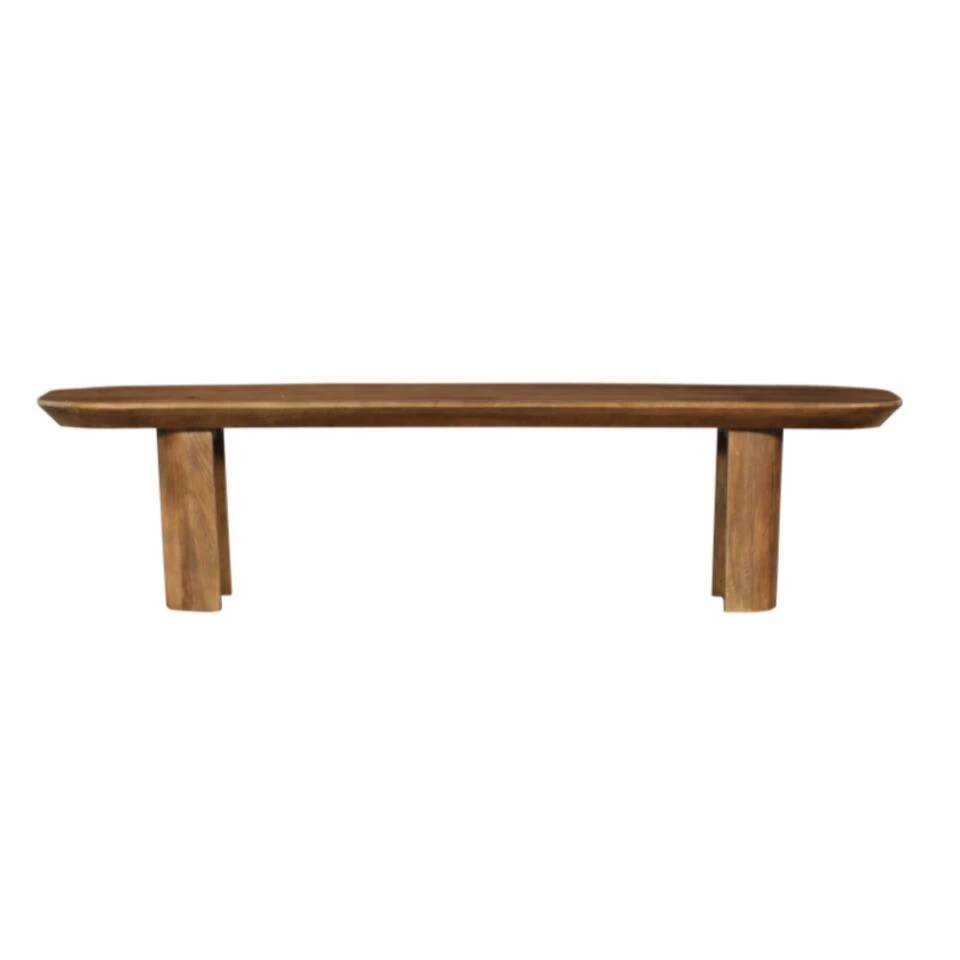 StarFurn Eetkamerbank Walnoot Mangohout - 220x38x45cm - Maré 3 StarFurn Eetkamerbank Walnoot Mangohout - 220x38x45cm - Maré - Afbeelding 3