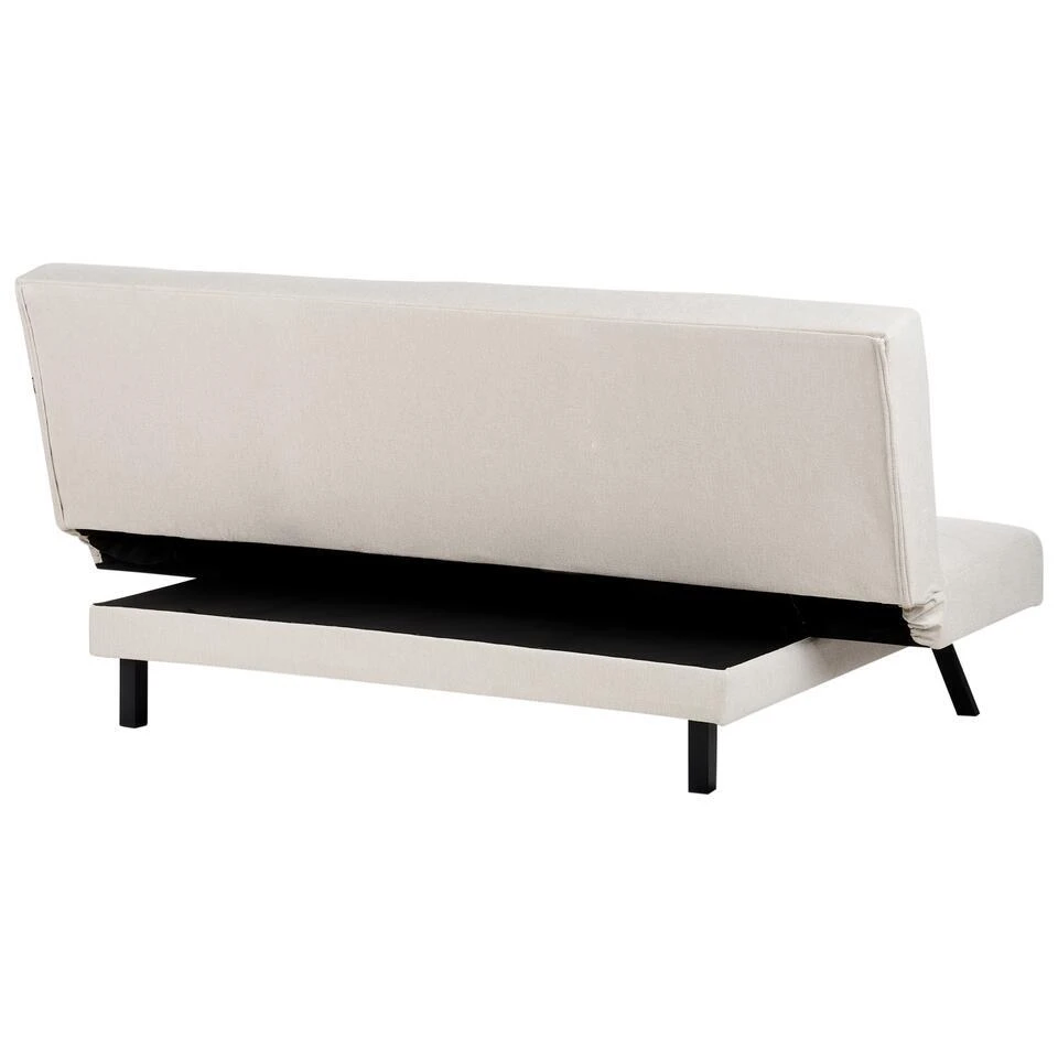 LEEDS - Slaapbank 3-zits - Wit - Polyester 9 LEEDS - Slaapbank 3-zits - Wit - Polyester - Afbeelding 9