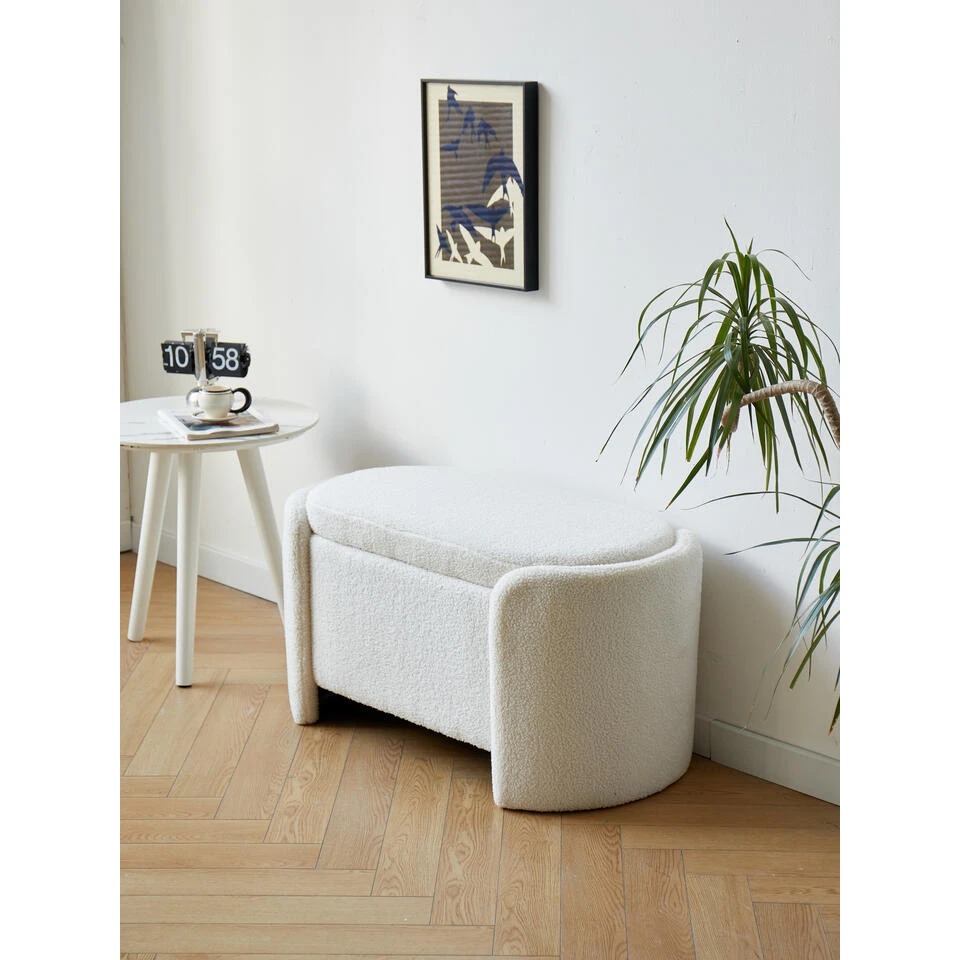 Bank Met Opbergruimte In Witte Lussen 6 Bank Met Opbergruimte In Witte Lussen - Afbeelding 6