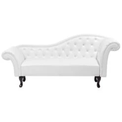 LATTES - Chaise Longue - Wit - Rechterzijde - Kunstleer -Leenbakker Winkel 25a2446619614378b2429a7db57b14c1