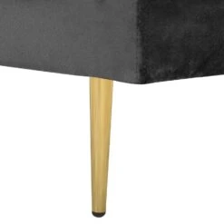 MIRAMAS - Chaise Longue - Zwart - Linkerzijde - Fluweel -Leenbakker Winkel 27c5322eb27d48469fecc67c95bef21d