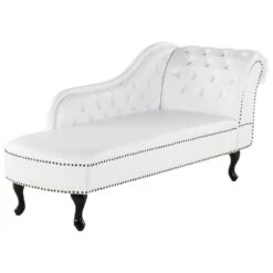 NIMES - Chaise Longue - Wit - Rechterzijde - Kunstleer -Leenbakker Winkel 27f4958d6f144deebe508dcd4a0575ce
