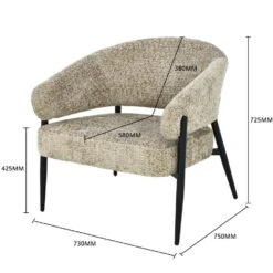 Livingfurn - Fauteuil Dilan Venga Liver - 72.5x73x75cm -Leenbakker Winkel 29ce088a1706430e994f4a32fa6bc00d
