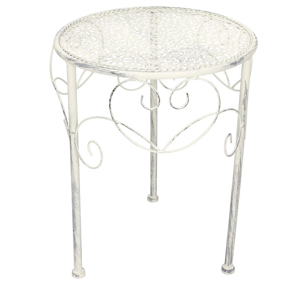 Boltze Bijzettafels Lilli - Set 3 Stuks - Brocante - Lichtgrijs 4 Boltze Bijzettafels Lilli - Set 3 Stuks - Brocante - Lichtgrijs - Afbeelding 4