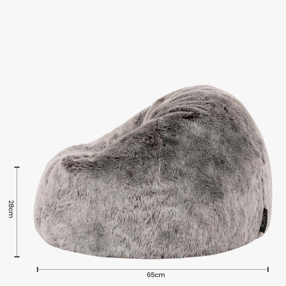 Icon Kinderzitzakken - Zitzak Van Imitatiebont - Grijs 6 Icon Kinderzitzakken - Zitzak Van Imitatiebont - Grijs - Afbeelding 6