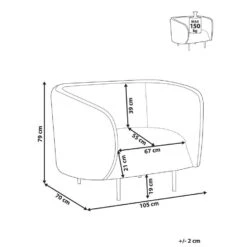 LOEN - Fauteuil - Wit - Polyester -Leenbakker Winkel 2b995b8f14104dbdaca2015788ca9229