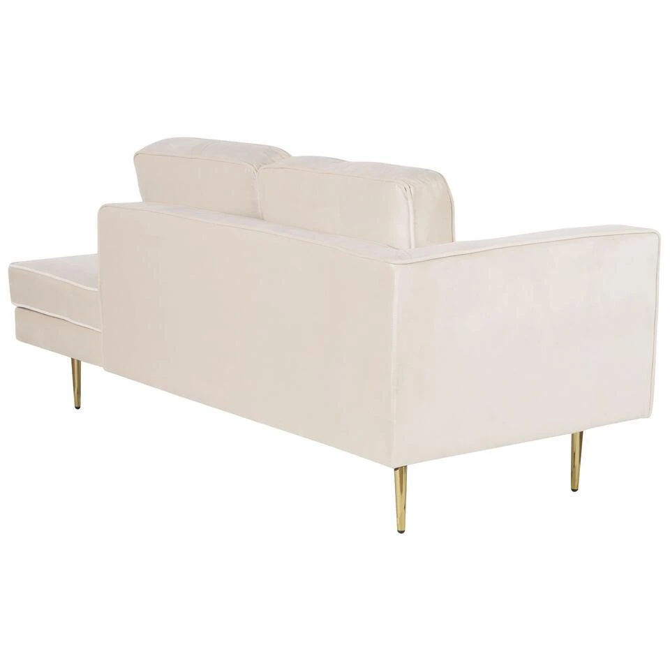 MIRAMAS - Chaise Longue - Beige - Linkerzijde - Fluweel 7 MIRAMAS - Chaise Longue - Beige - Linkerzijde - Fluweel - Afbeelding 7