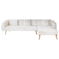 VADSO - Hoekslaapbank - Gebroken Wit - Linkszijdig - Bouclé -Leenbakker Winkel 2da85f0f67f94acca37857c4b035faf0