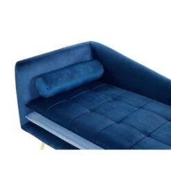 GONESSE - Chaise Longue - Blauw - Fluweel -Leenbakker Winkel 2e508ca6da89435f8016c4f20470a845
