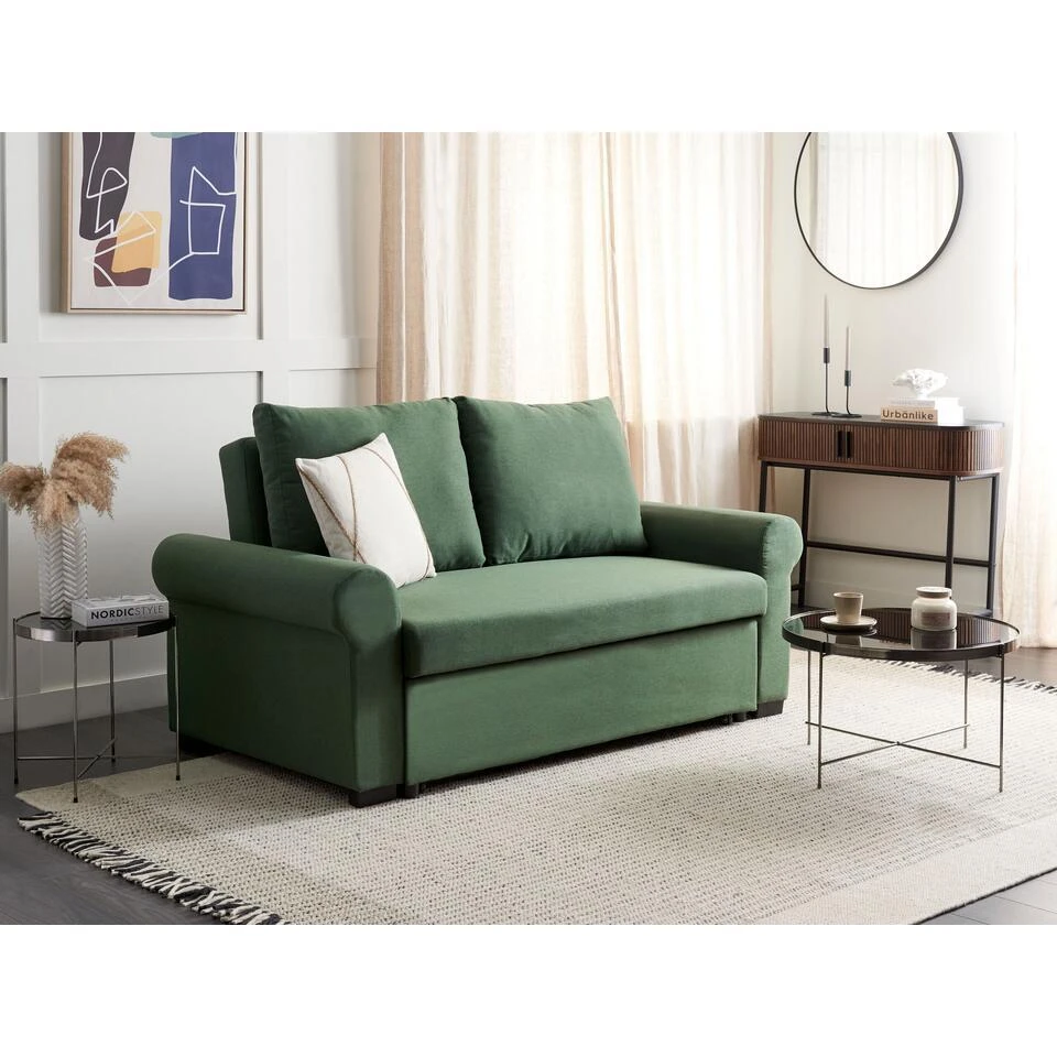 SILDA - Slaapbank - Groen - Polyester 2 SILDA - Slaapbank - Groen - Polyester - Afbeelding 2