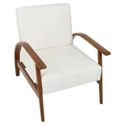 SKARA - Fauteuil - Off-white - Kunstleer -Leenbakker Winkel 2fc10664960c4ad49bc289e7f8e2487f