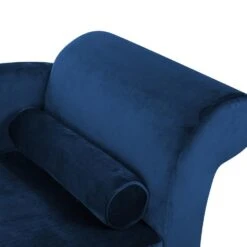 LUIRO - Chaise Longue - Blauw - Rechterzijde - Fluweel -Leenbakker Winkel 302e485d65374771ae5407e082795599