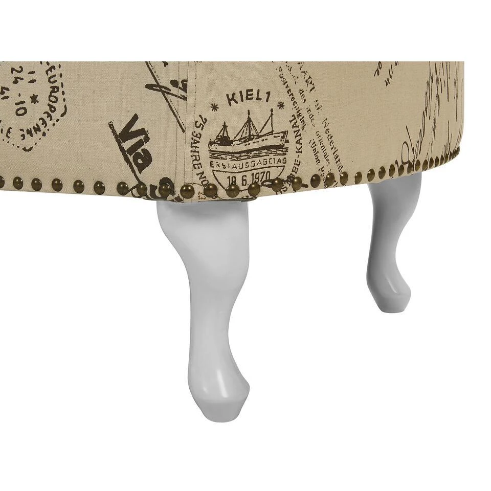 NIMES - Chaise Longue - Beige - Linkerzijde - Polyester 8 NIMES - Chaise Longue - Beige - Linkerzijde - Polyester - Afbeelding 8