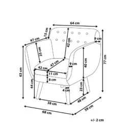 MELBY - Fauteuil - Wit - Bouclé -Leenbakker Winkel 33a4c007c6c64e848af03353a050b278