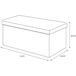 Home Deco Factory Hocker/poef Essestiel - Opvouwbaar - 76 X 37 Cm -Leenbakker Winkel 3455cd61a8d641038259103c7dae52ce