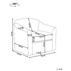 MAGNOR - Fauteuil - Taupe - Polyester -Leenbakker Winkel 354bccfed35844b59a0f4295dd770117 1