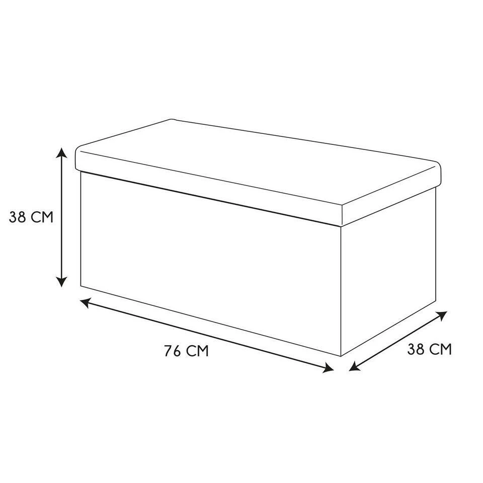 Home Deco Poefje - Opbergbox - Multicolor - 76 X 38 Cm 2 Home Deco Poefje - Opbergbox - Multicolor - 76 X 38 Cm - Afbeelding 2