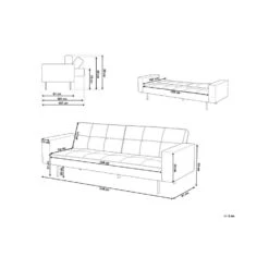 VISNES - Slaapbank 3-zits - Wit - Fluweel 14 VISNES - Slaapbank 3-zits - Wit - Fluweel -Leenbakker Winkel 36607aab743c4cfba93f9de49d3479cf 1