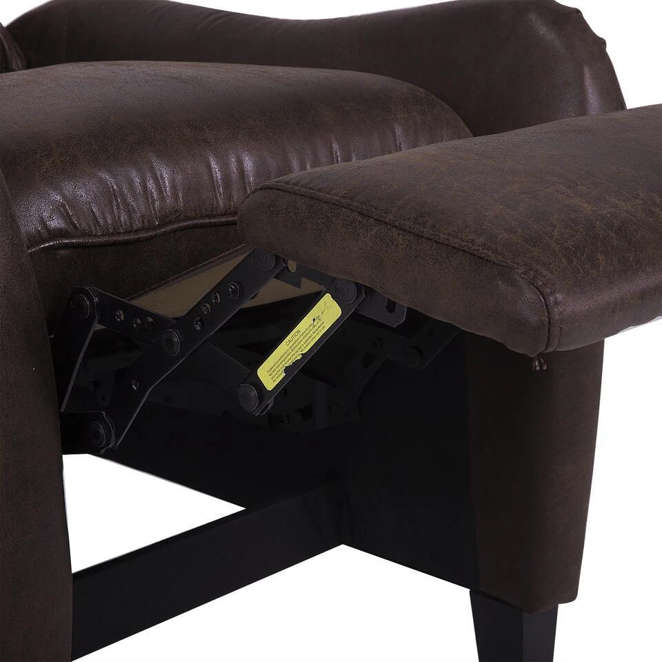 ROYSTON - TV-fauteuil - Bruin - Kunstleer 12 ROYSTON - TV-fauteuil - Bruin - Kunstleer - Afbeelding 12