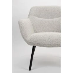 Housecraft Dude Loungestoel/ Fauteuil Bouclé Stof Beige/ Wit -Leenbakker Winkel 3a78f6a65ca444aab09f210652e77033