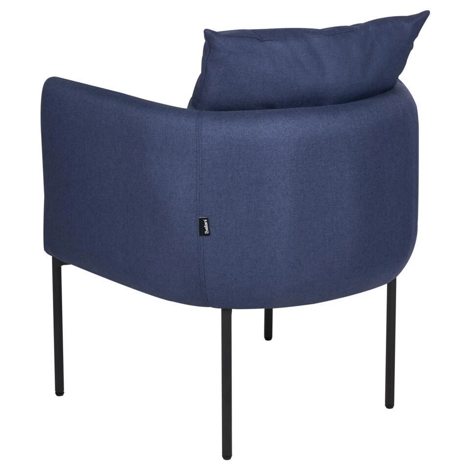 MALMOS - Fauteuil - Donkerblauw - Kunstlinnen 7 MALMOS - Fauteuil - Donkerblauw - Kunstlinnen - Afbeelding 7