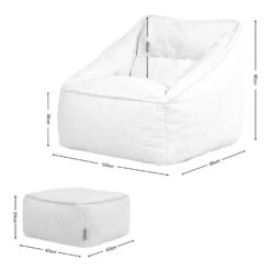 Icon Zitzak En Poef Natalia - Fleece Zitzak Fauteuil - Crème -Leenbakker Winkel 3bd925bfeaed49f7a0bbeaef4be97bb3