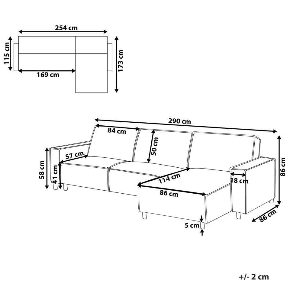 ROMEDAL - Hoekslaapbank - Beige - Linkszijdig - Polyester 4 ROMEDAL - Hoekslaapbank - Beige - Linkszijdig - Polyester - Afbeelding 4