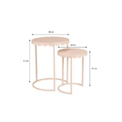 Mica Decorations Lara Bijzettafel - Set Van 2 - H51 X Ø40 Cm - Metaal -Leenbakker Winkel 3c4042167d9c4b5986121b1281d6313b