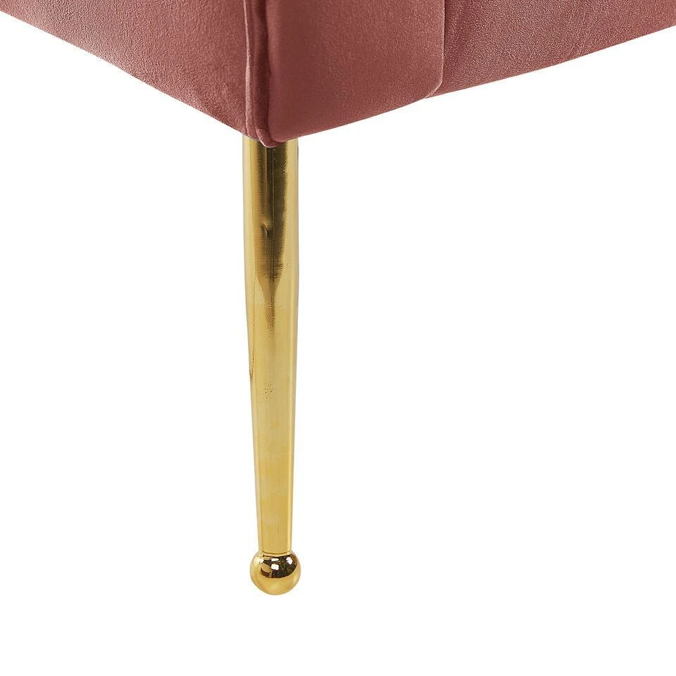 NANTILLY - Chaise Longue - Roze - Symmetrisch - Fluweel 10 NANTILLY - Chaise Longue - Roze - Symmetrisch - Fluweel - Afbeelding 10