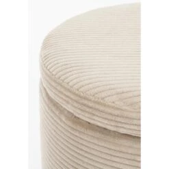 Mica Decorations Poef Met Opbergruimte - H41 X Ø42 Cm - Off-white -Leenbakker Winkel 3dda302c688c4ef89484a0fef3287468