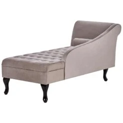 PESSAC - Chaise Longue - Taupe - Linkerzijde - Fluweel -Leenbakker Winkel 3ef98fa32db94ac4a3c156fe3b16224a