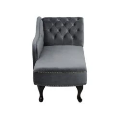 NIMES - Chaise Longue - Grijs - Rechterzijde - Fluweel -Leenbakker Winkel 409e97cba9fd4cae865bc41c6f3fe701