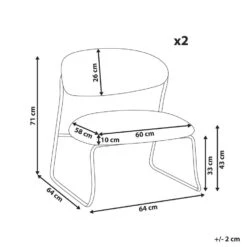KOLSVA - Set Van 2 Fauteuils - Gebroken Wit - Polyester -Leenbakker Winkel 40bf06cd716945d49b46394c07de3599