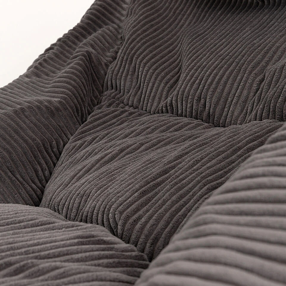 Icon Zitzak En XL Poef Morgan - Corduroy Zitzak - Houtskool 4 Icon Zitzak En XL Poef Morgan - Corduroy Zitzak - Houtskool - Afbeelding 4