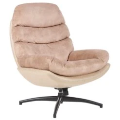 EIDE - Fauteuil Met Hocker - Beige - Fluweel 15 EIDE - Fauteuil Met Hocker - Beige - Fluweel -Leenbakker Winkel 42b9f5ce1d574360babfeba63572a742