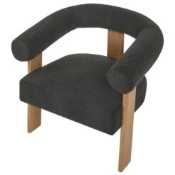 ILBRO - Fauteuil - Zwart/Donkerbruin - Bouclé -Leenbakker Winkel 42f50c6ee71941828931edd0f474fe1e