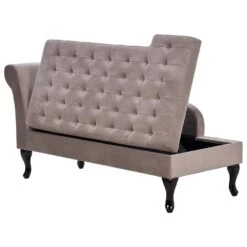 PESSAC - Chaise Longue - Taupe - Linkerzijde - Fluweel -Leenbakker Winkel 431bdab2ffc64c01b8adcb258ab87a44