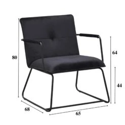 Fauteuil Hailey Velvet Zwart - Stof - Groen -Leenbakker Winkel 438c16f525f6451fa714386fe5db8674