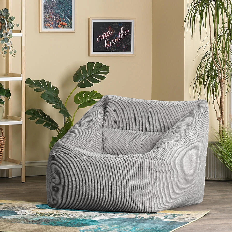 Icon Zitzack Morgan - Corduroy Zitzakfauteuil - Grijs 3 Icon Zitzack Morgan - Corduroy Zitzakfauteuil - Grijs - Afbeelding 3