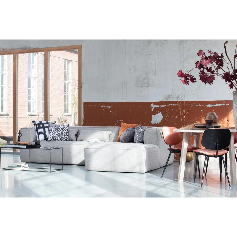 WOOOD Bean Hoekbank Incl. Kussens Rechts - Grijs - 73x305x96 2 WOOOD Bean Hoekbank Incl. Kussens Rechts - Grijs - 73x305x96 - Afbeelding 2