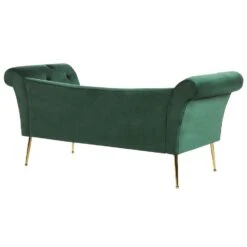 NANTILLY - Chaise Longue - Groen - Symmetrisch - Fluweel -Leenbakker Winkel 45e18b6e109245579a86ae10eeebba34