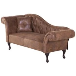 LATTES - Chaise Longue - Bruin - Linkerzijde - Kunstsuède -Leenbakker Winkel 483273be2005421081e8d66c64e13e1d