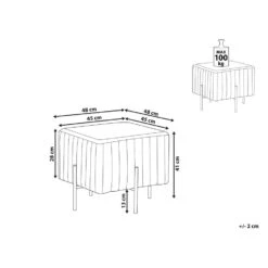 Beliani Hocker DAYTON - Groen Fluweel -Leenbakker Winkel 4835aa0de0f7442eab32e5af63c12fe2