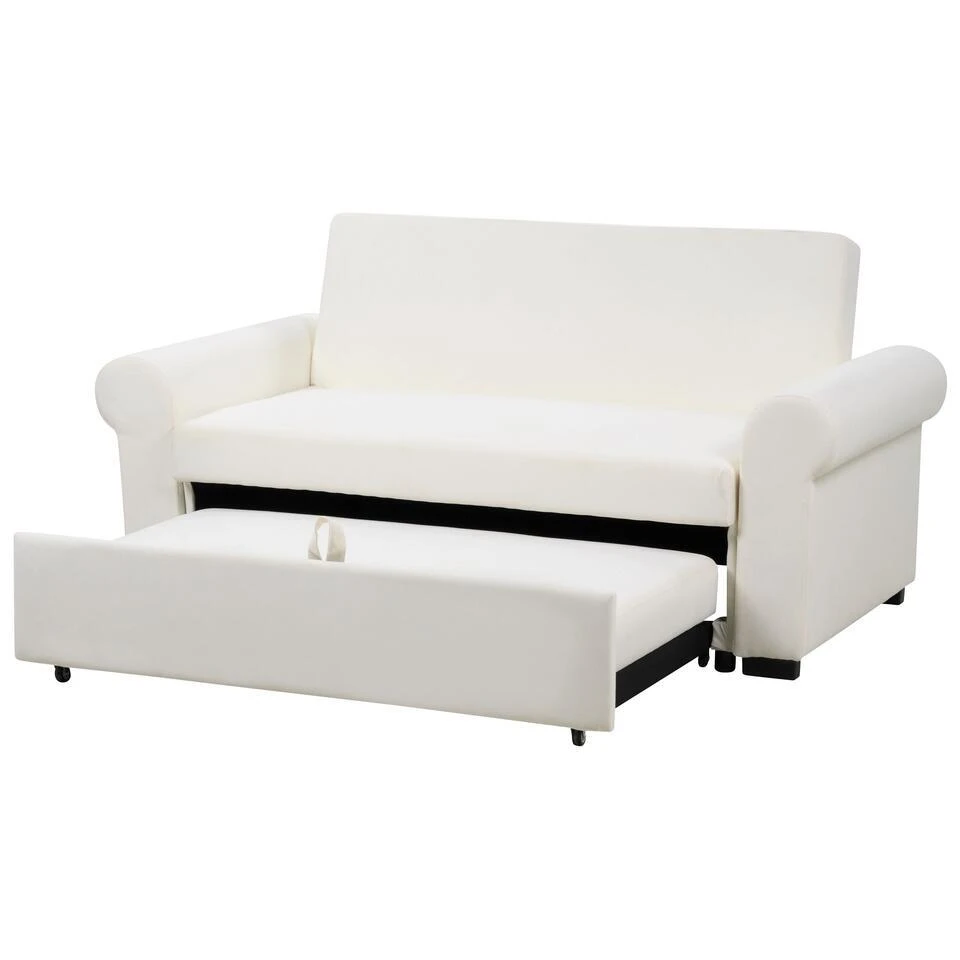 SILDA - Slaapbank - Crème - Polyester 7 SILDA - Slaapbank - Crème - Polyester - Afbeelding 7