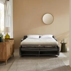 CALICOSY - Slaapbank COSENZA - Grijs - 87x175x100 Cm -Leenbakker Winkel 48df3477aebd42e0b9b75110b5251e64